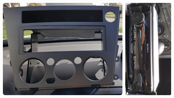 Radio fascia frame and bluetooth radio